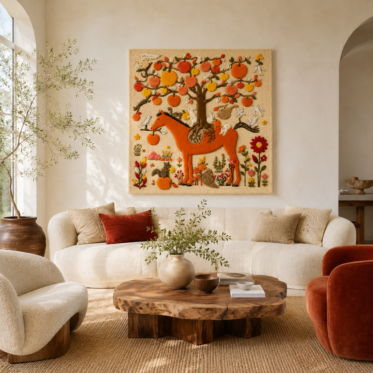 Luminous Kestrel wall art by Hewn Earth featuring a detailed kestrel bird illustration on a neutral background.