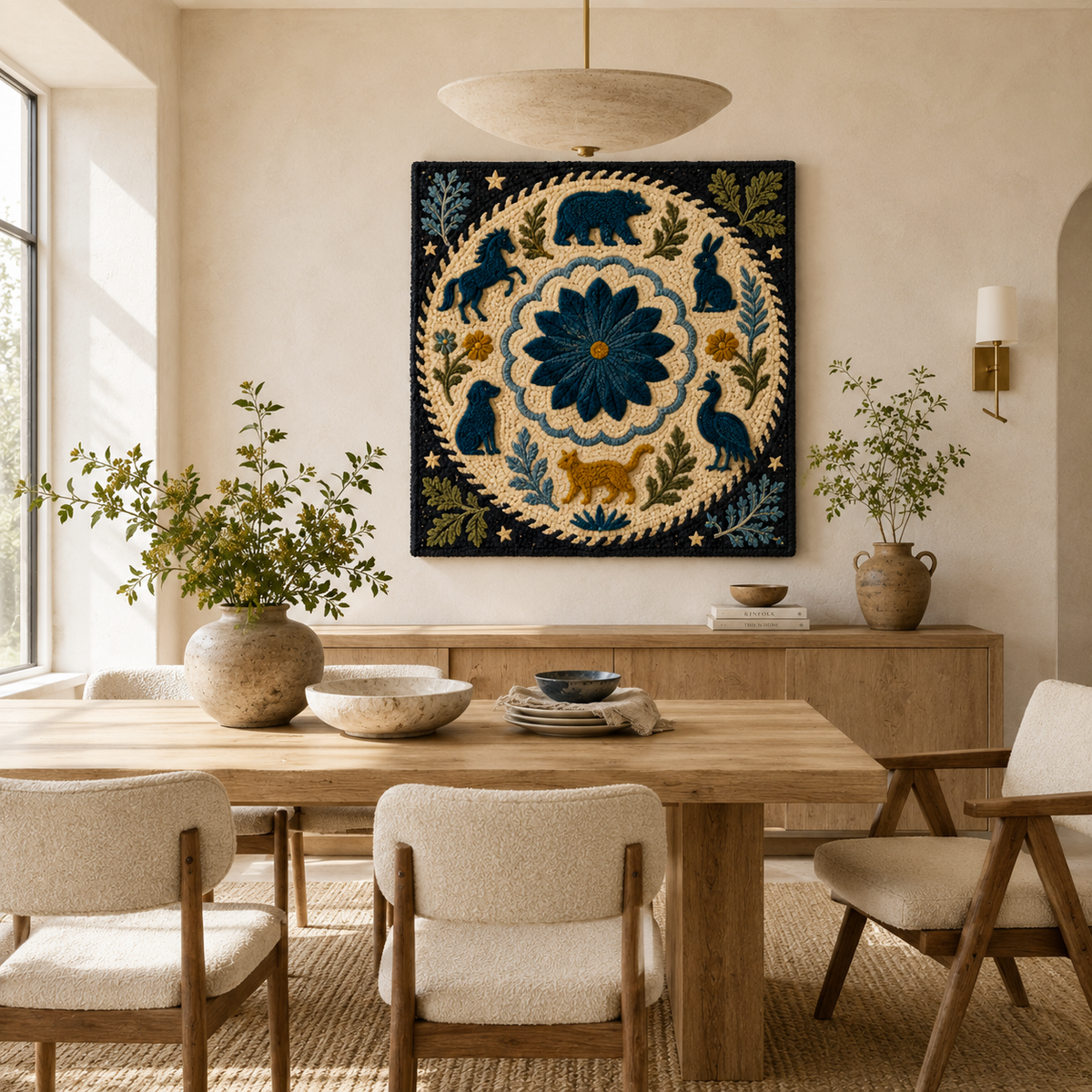 Hewn Earth Afterglow Reverie wall art featuring abstract, warm-toned design on textured canvas for modern home decor.
