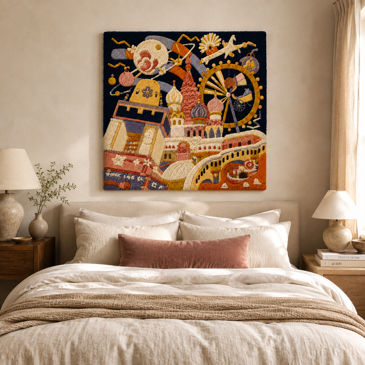 Hewn Earth Ember Harbor wall art featuring a textured, abstract design in warm earth tones for modern interior decor