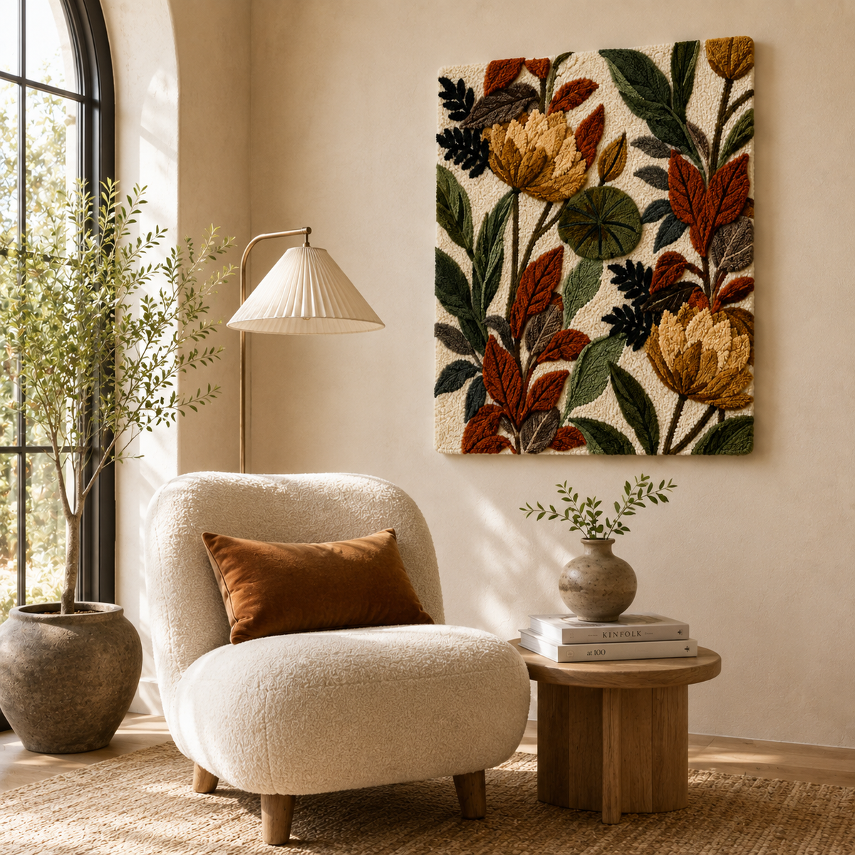 Hewn Earth Luminous Veranda wall art featuring a serene veranda scene with soft lighting and natural tones.