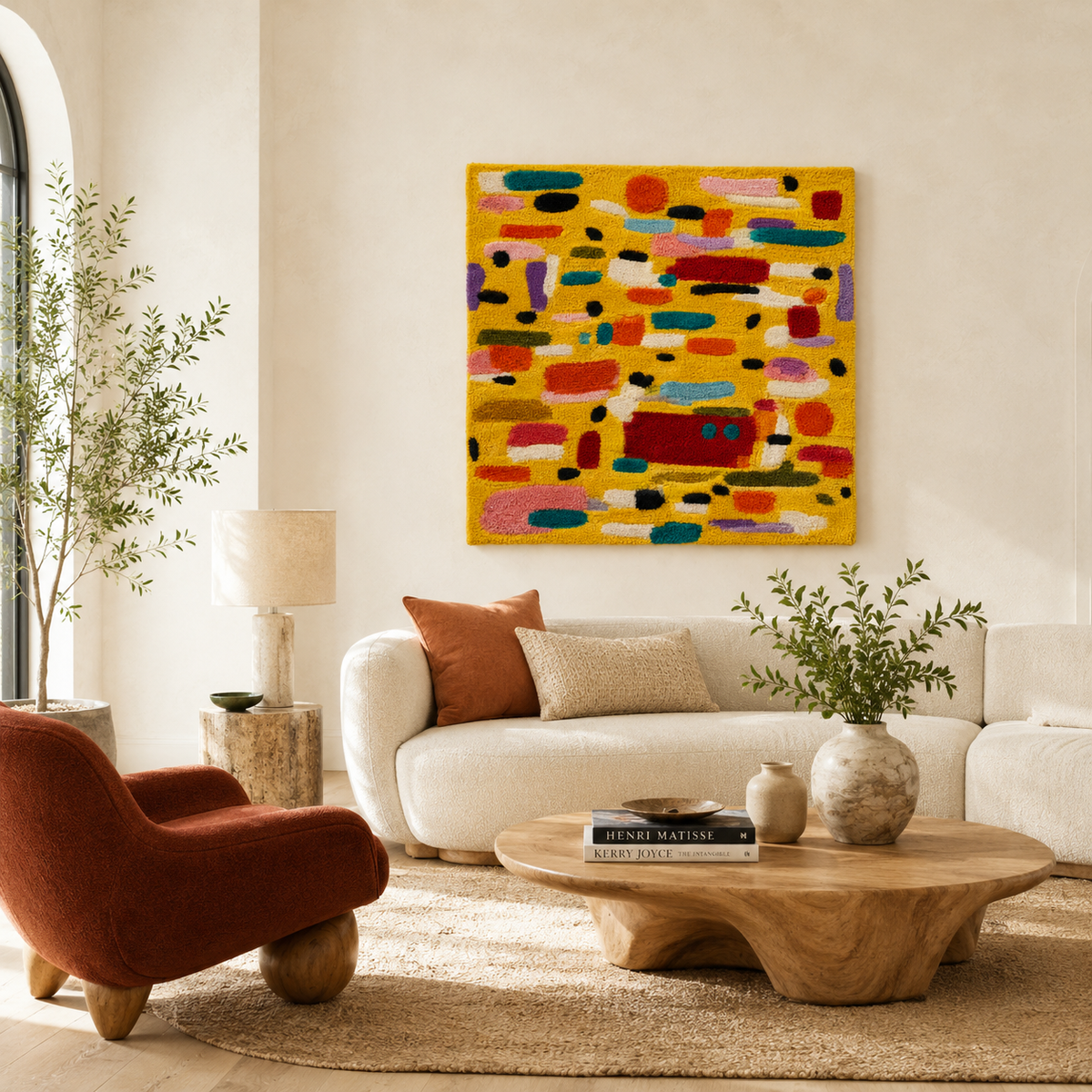Hewn Earth Afterglow Dunes wall art featuring soft desert dune landscape in warm tones, ready to enhance interior decor.