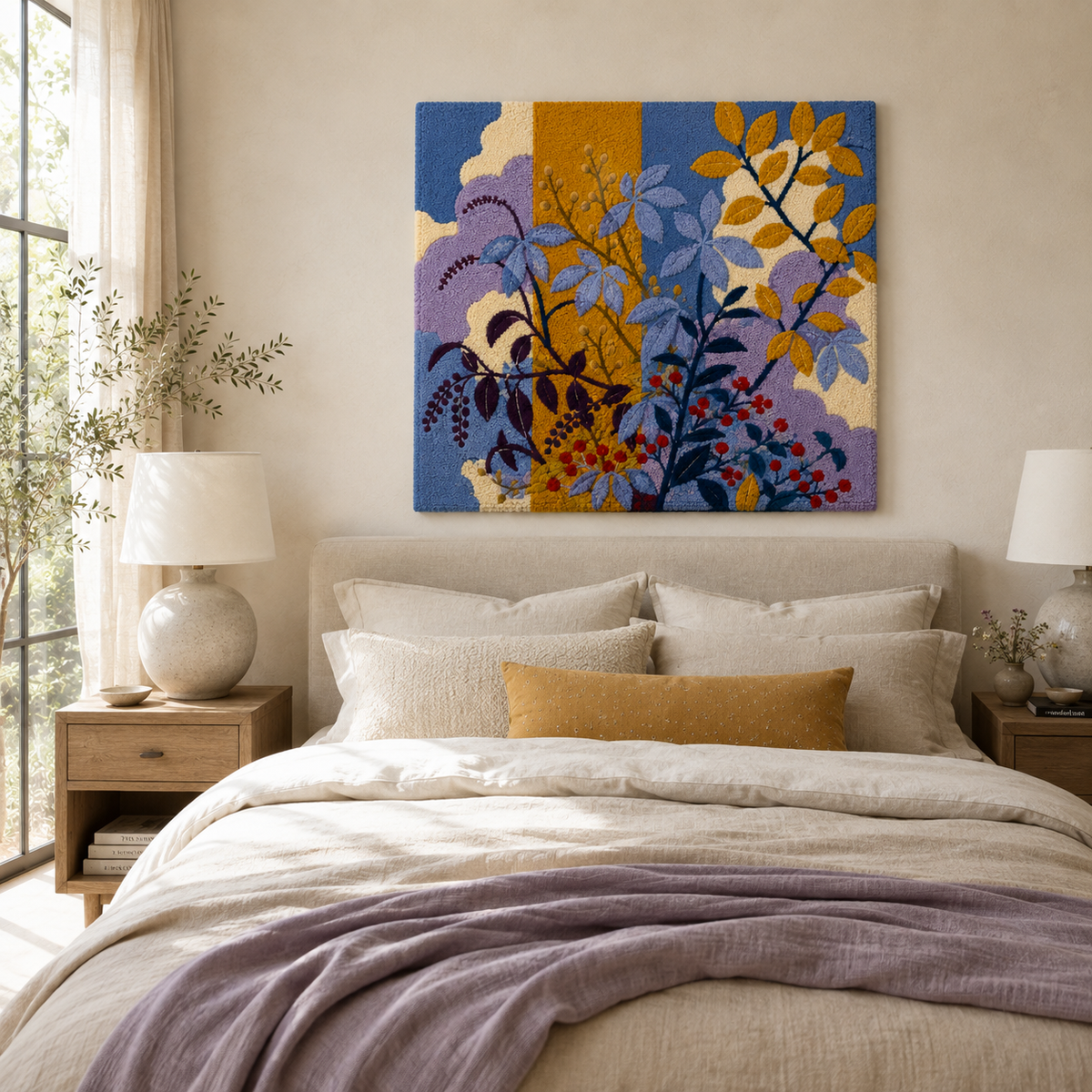 Hewn Earth Cinder Koi wall art featuring a vibrant koi fish design in a natural, artistic style suitable for home decor.
