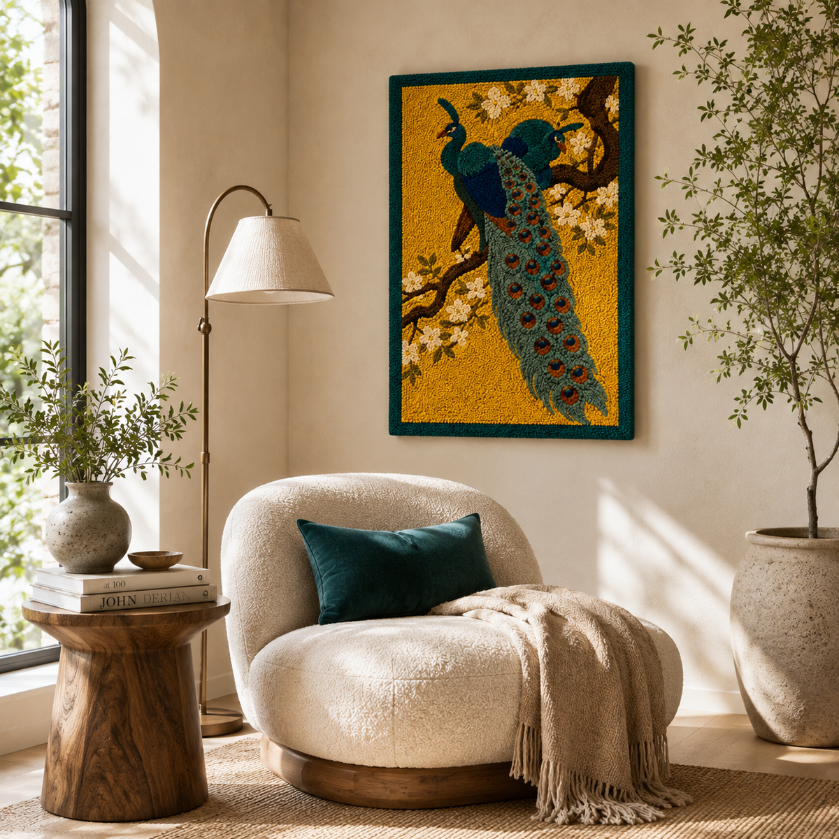Hewn Earth Ember Fable wall art featuring a textured, earthy design with warm tones, perfect for home decor.
