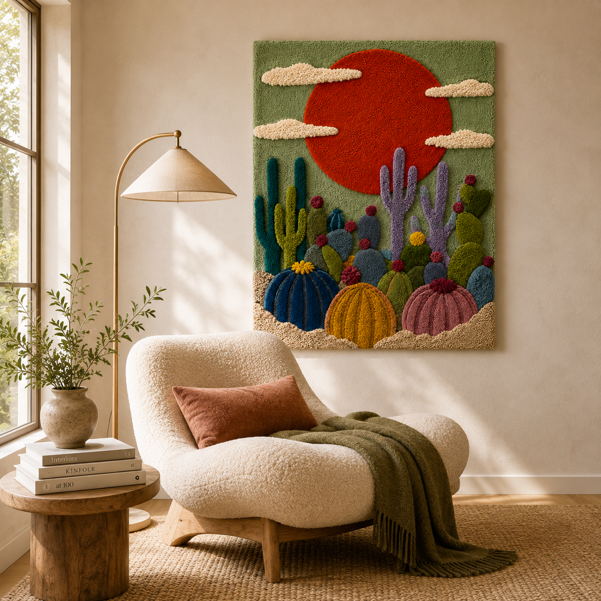 Hewn Earth Gilded Vista wall art featuring a gold-toned abstract landscape scene on a canvas.