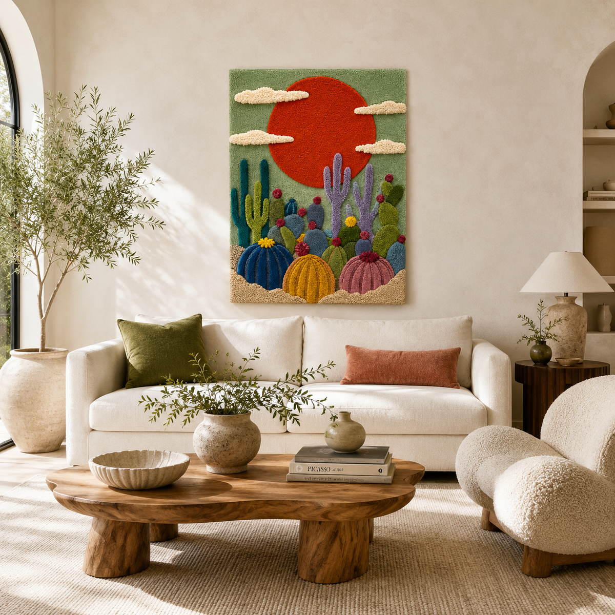 Hewn Earth Gilded Vista wall art featuring a textured, gilded landscape scene on a neutral background.