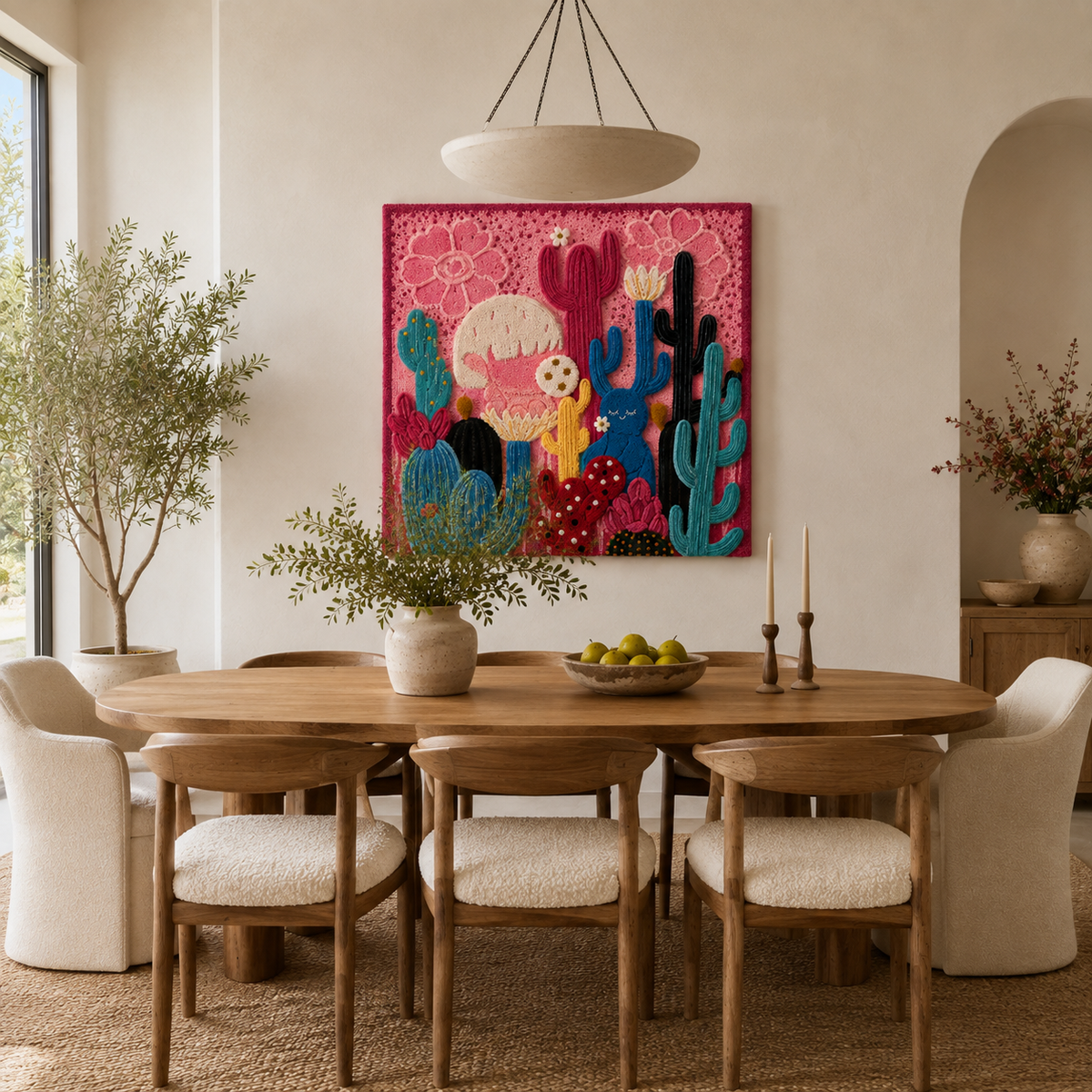 Luminous Eclipse wall art by Hewn Earth featuring a glowing, abstract celestial design on a dark background.