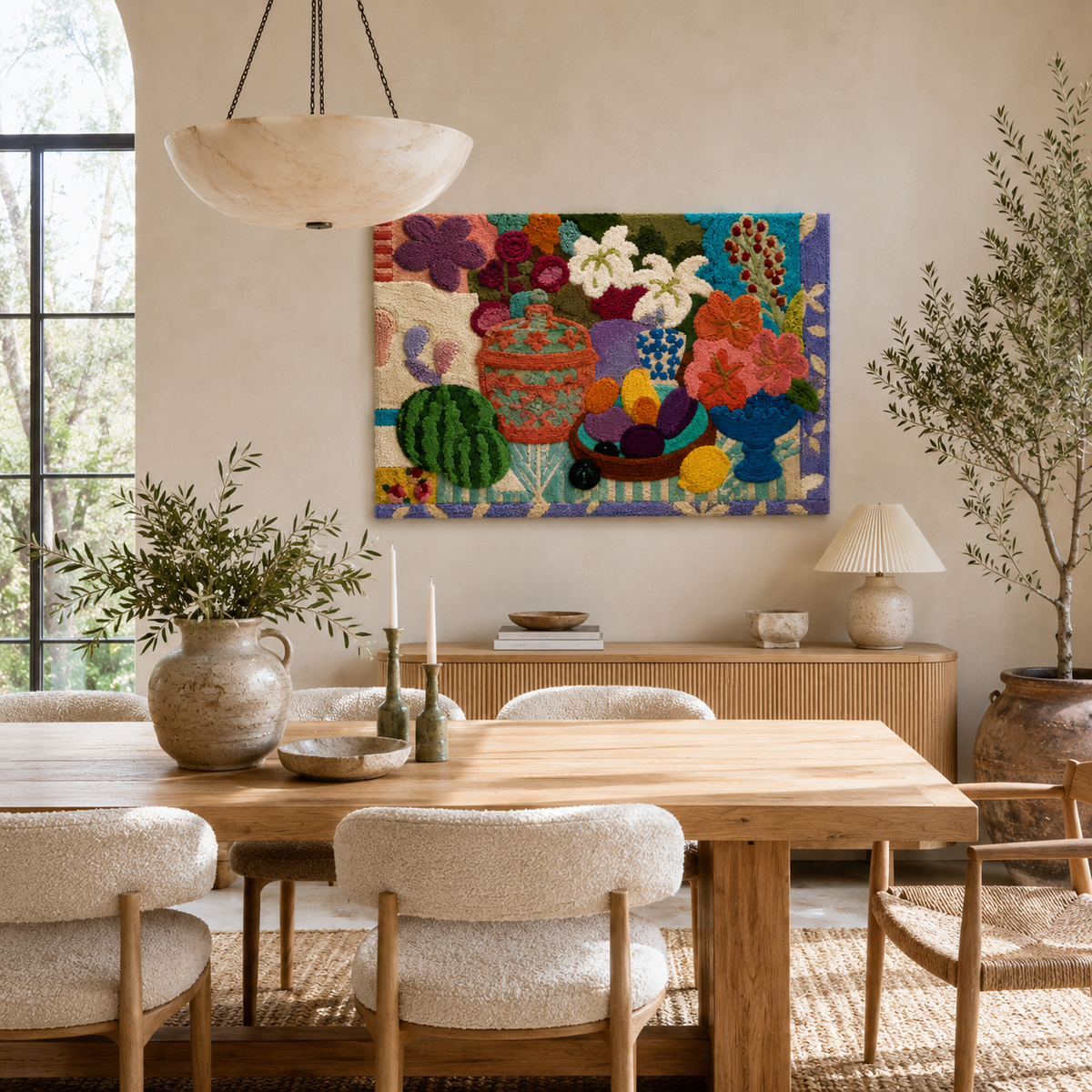 Hewn Earth Afterglow Lantern wall art featuring a glowing lantern design in a modern, artistic style.