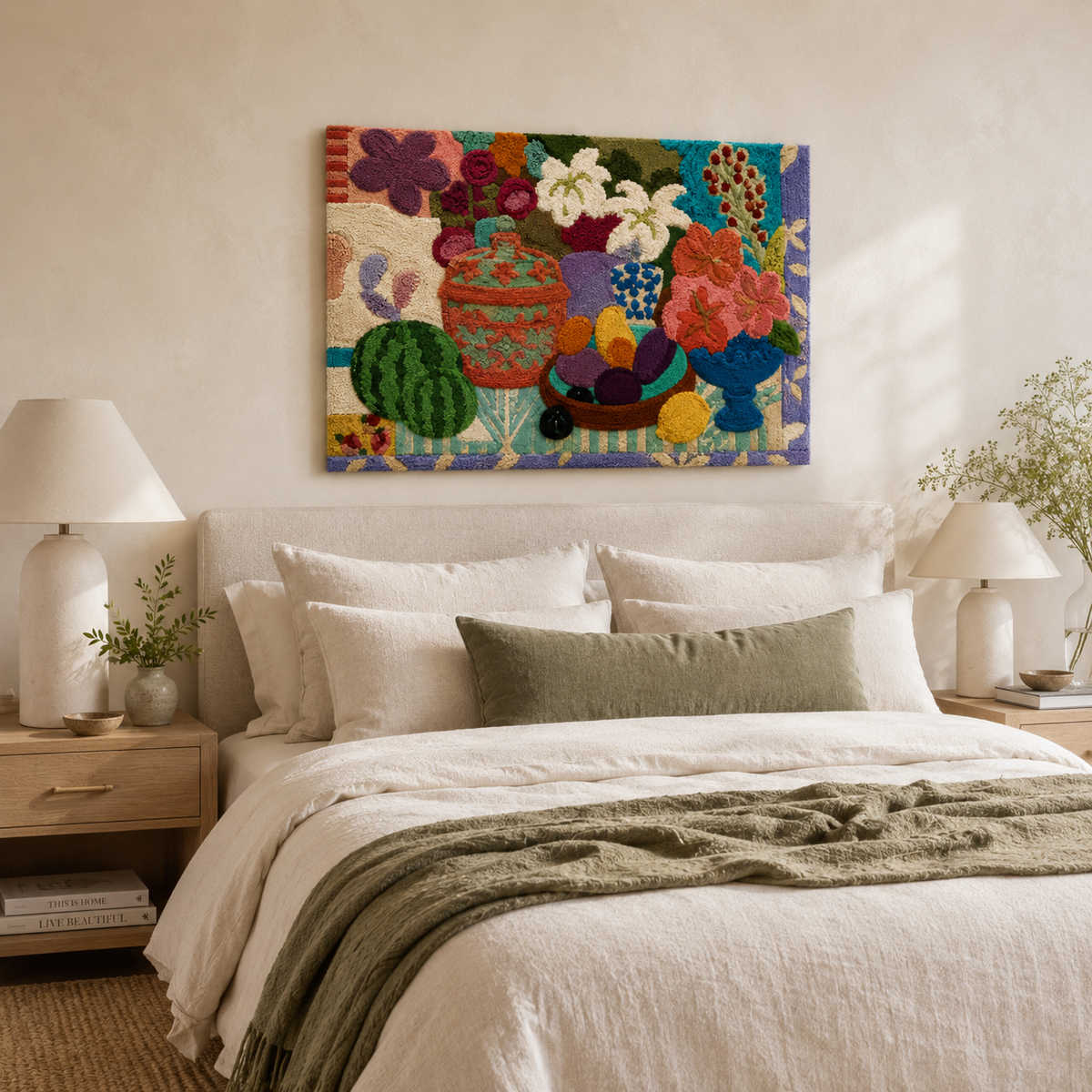 Hewn Earth Afterglow Lantern wall art featuring a glowing lantern design on a neutral background, decorative home wall decor.