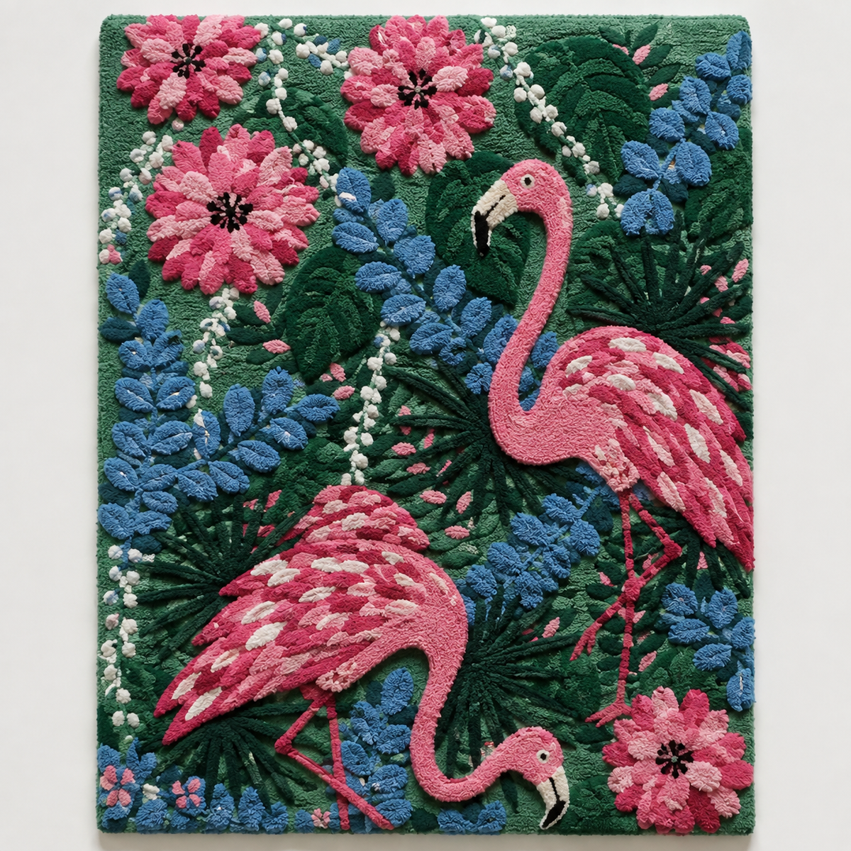 Hewn Earth Ember Aster wall art featuring a vibrant, abstract floral design with warm tones and textured details.