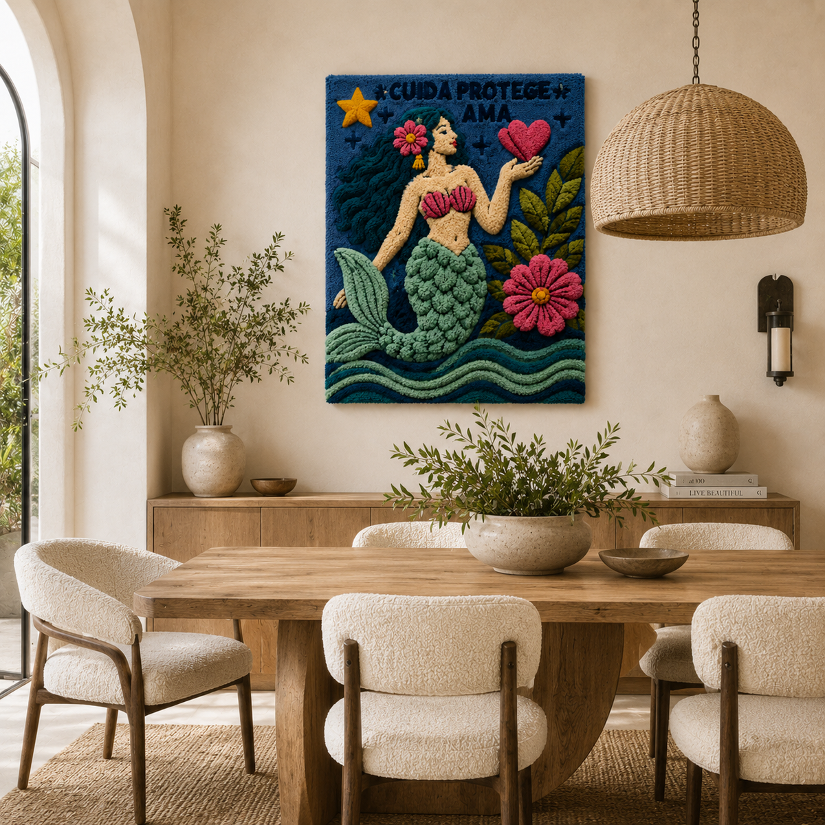 Gilded Garden wall art by Hewn Earth featuring a lush garden scene with vibrant greenery and gold accents for wall decor.