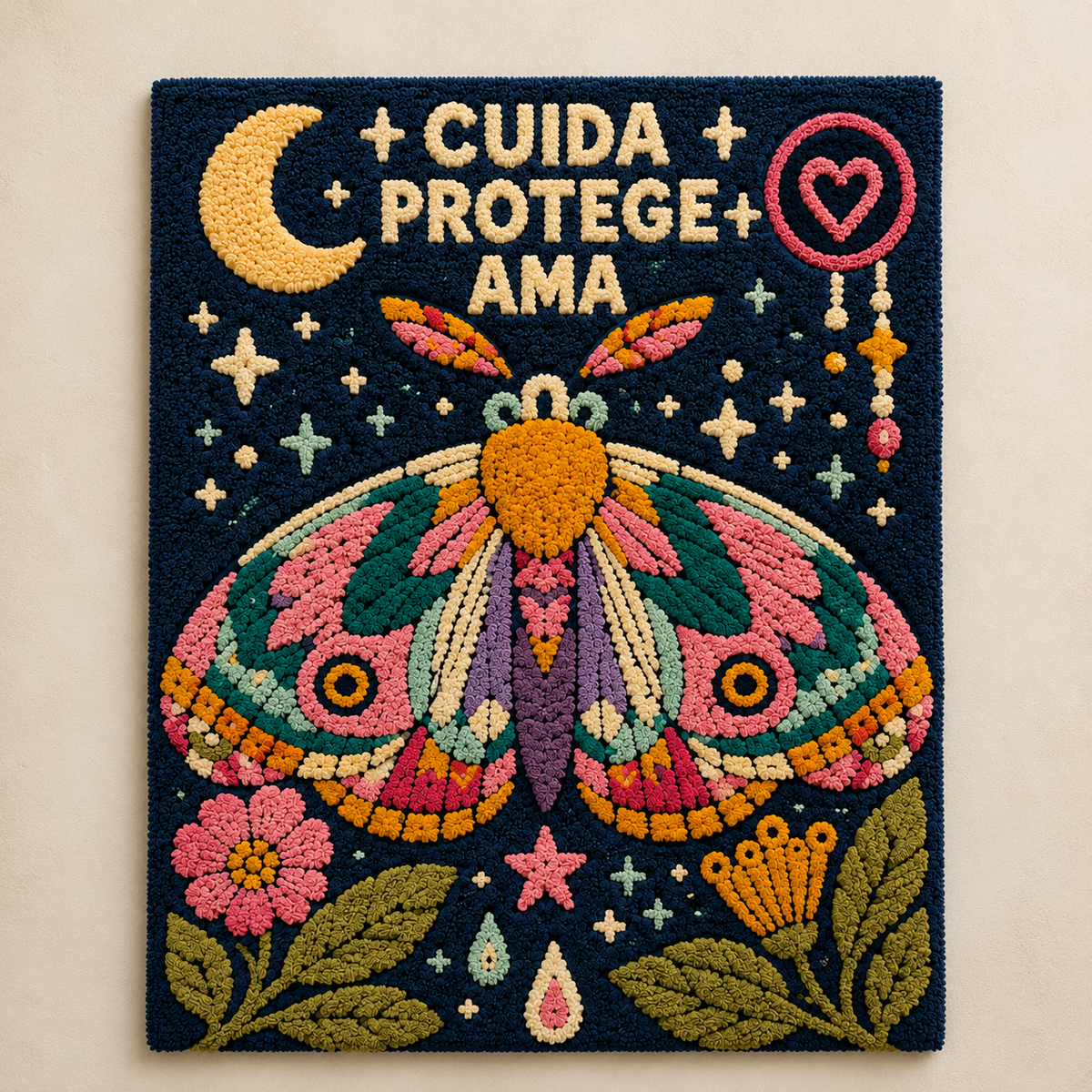 Detailed image of Hewn Earth Luminous Nightingale wall art featuring a luminous bird design on textured background.