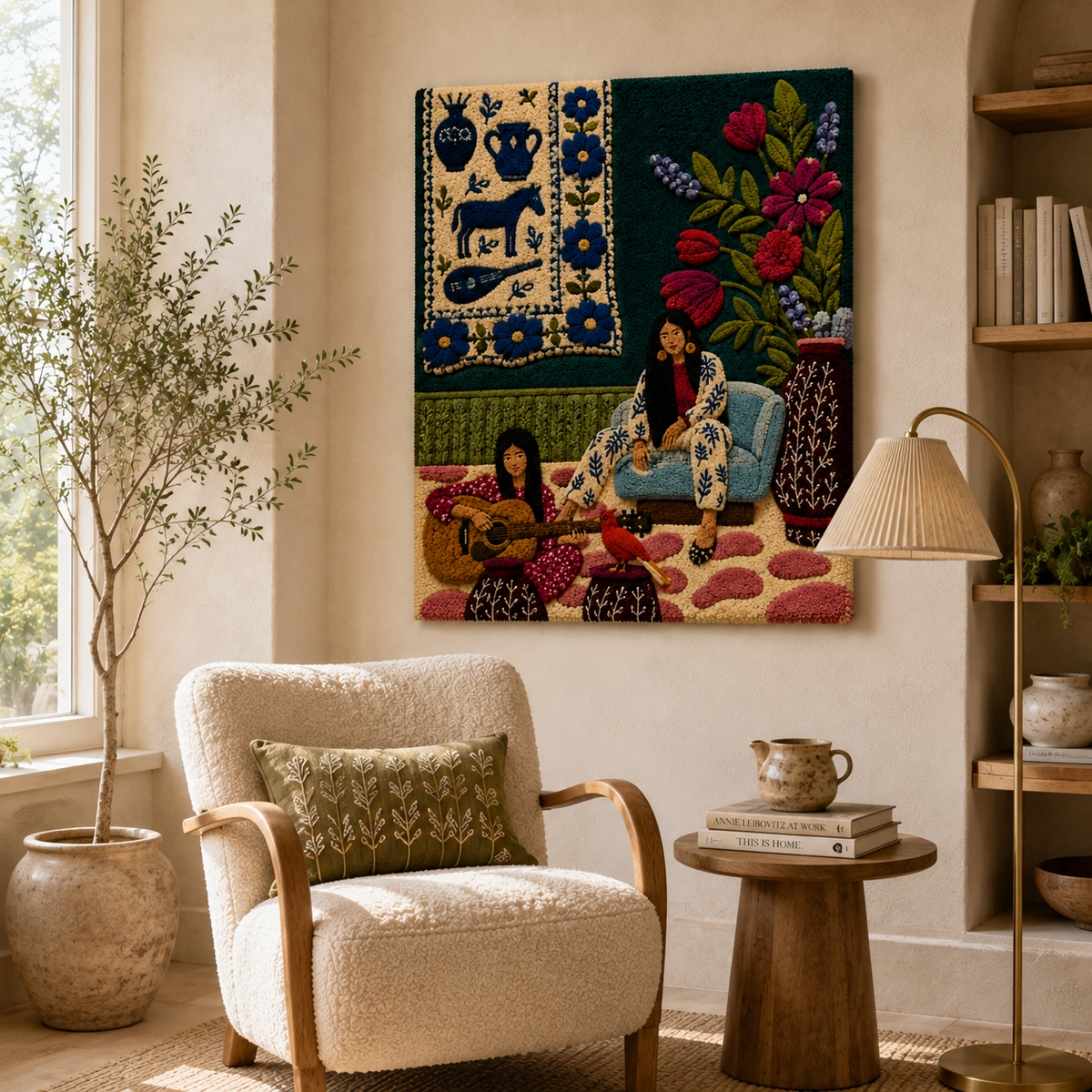 Hewn Earth Afterglow Umber wall art featuring abstract earthy tones, ideal for modern interior decor.