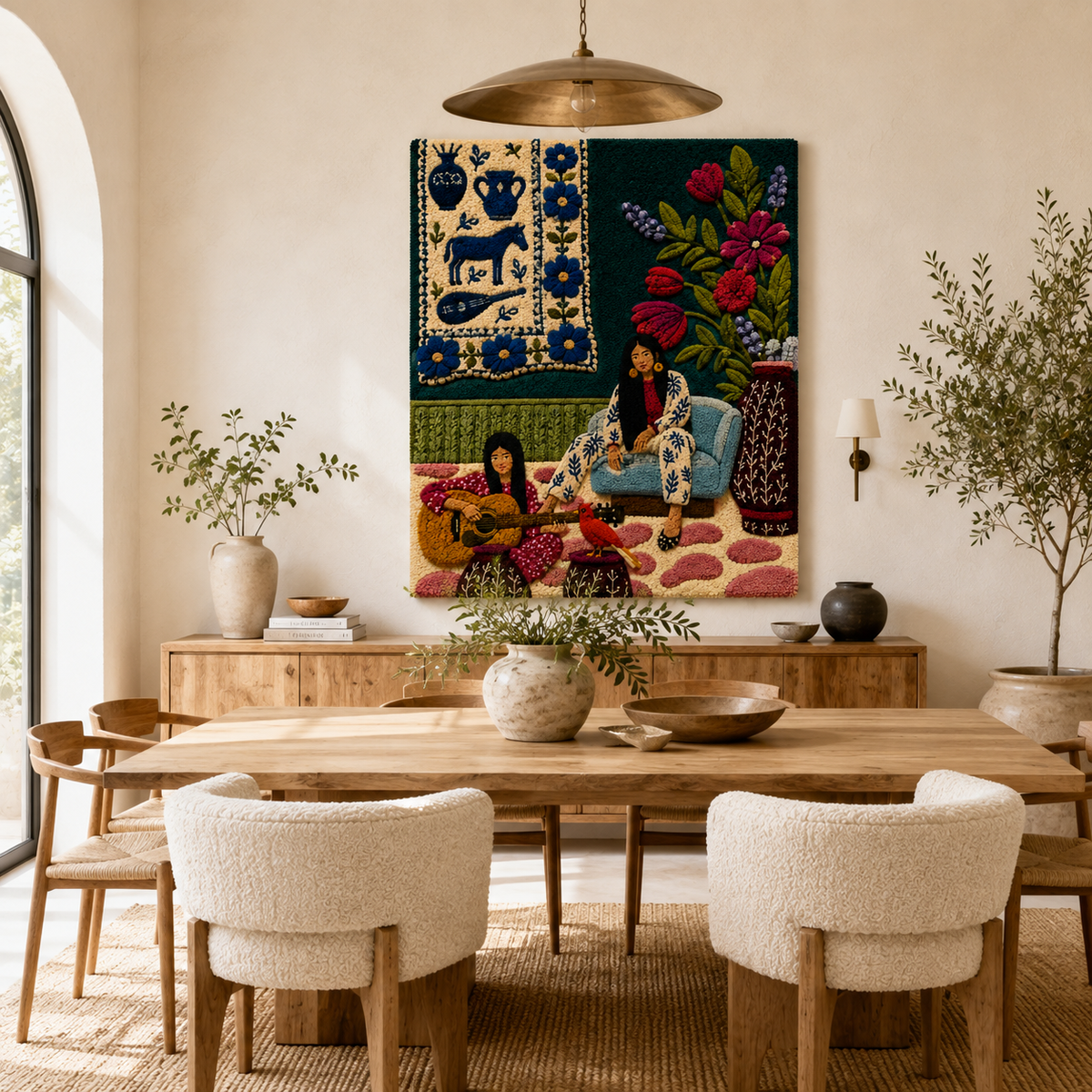 Hewn Earth Afterglow Umber wall art featuring warm, abstract tones and textured design suitable for modern interior decor.
