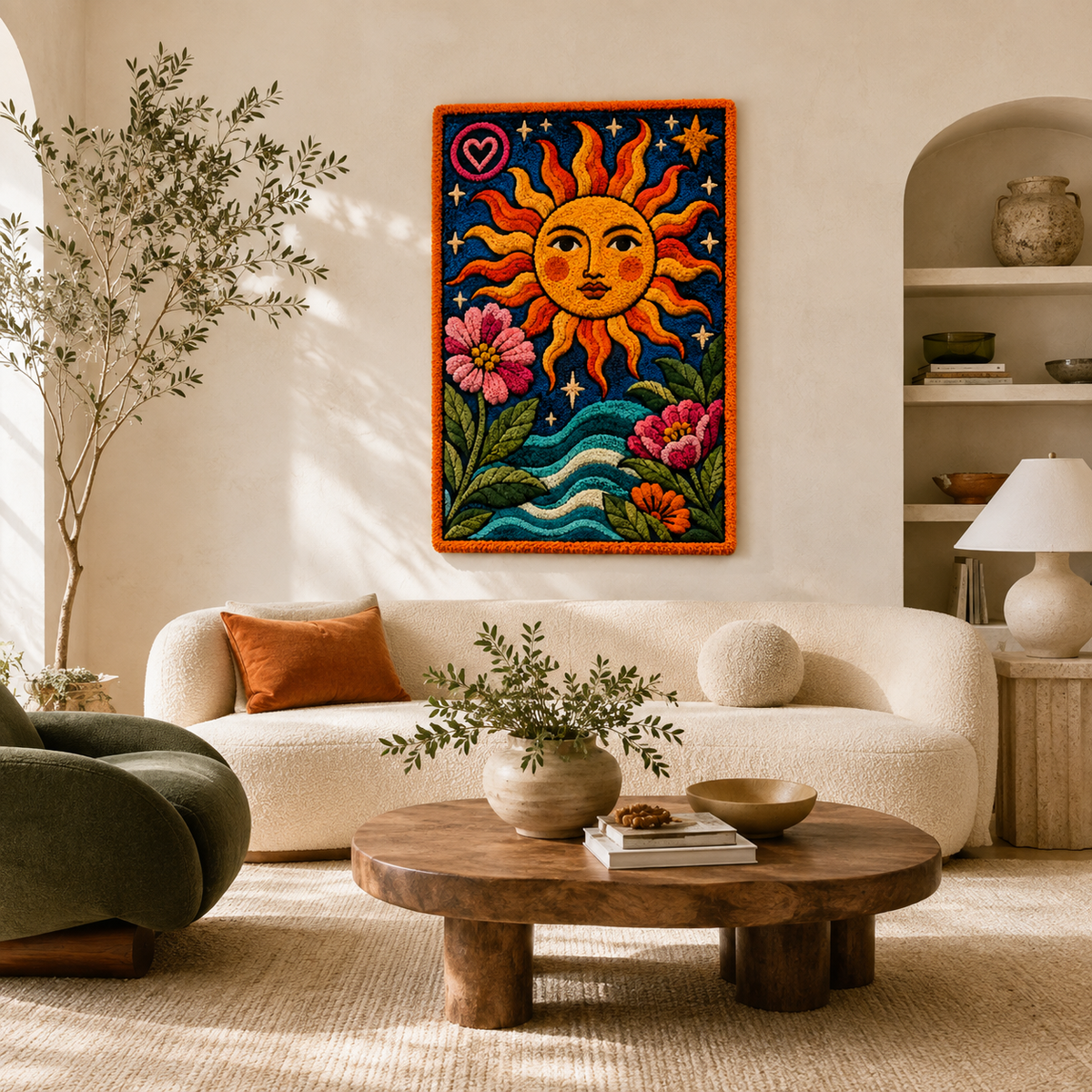 Hewn Earth Cinder Cove wall art featuring earthy tones and textured design for coastal-inspired home decor.