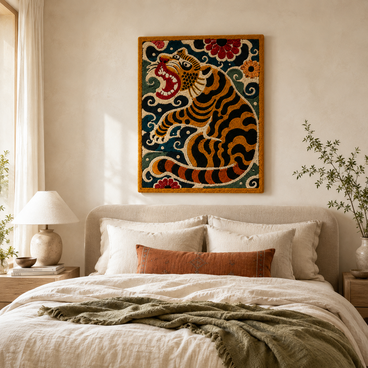 Hewn Earth Luminous Lagoon wall art featuring vibrant, glowing aquatic scene with luminous blue and green tones for home decor