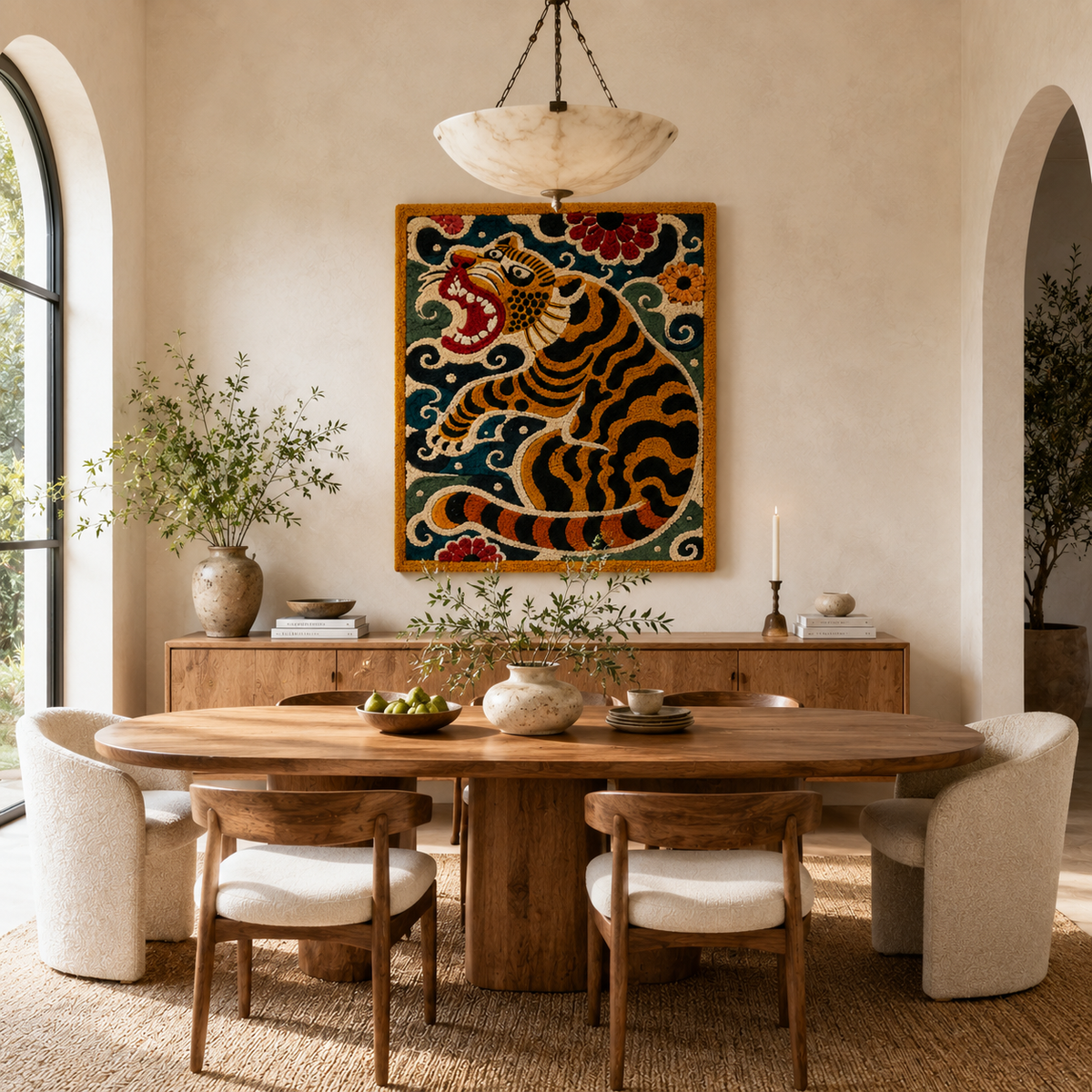 Luminous Lagoon wall art by Hewn Earth featuring a glowing lagoon scene with vibrant blue and green tones, suitable for modern decor.