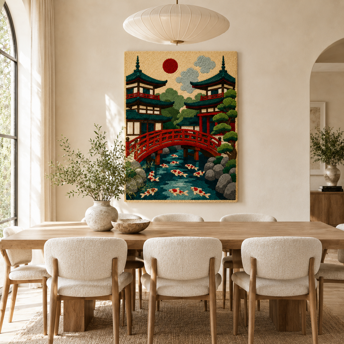 Hewn Earth Cinder Bower wall art featuring a textured, abstract design in earthy tones, suitable for modern interior decor