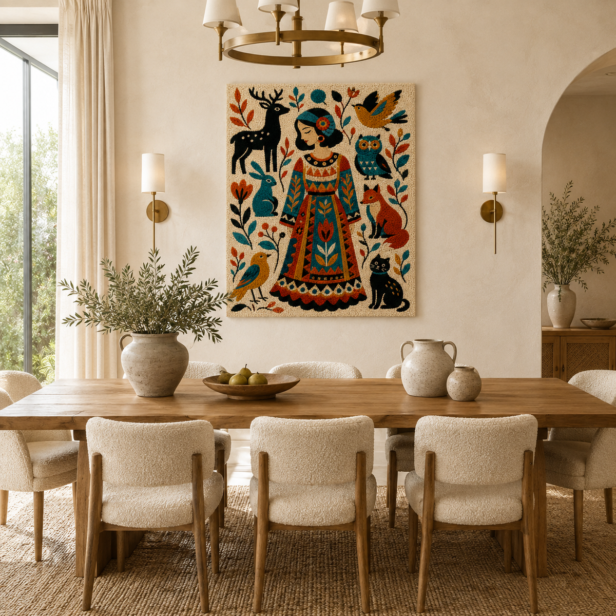 Hewn Earth Ember Isle wall art featuring abstract earthy tones and textured design, ideal for modern home decor.