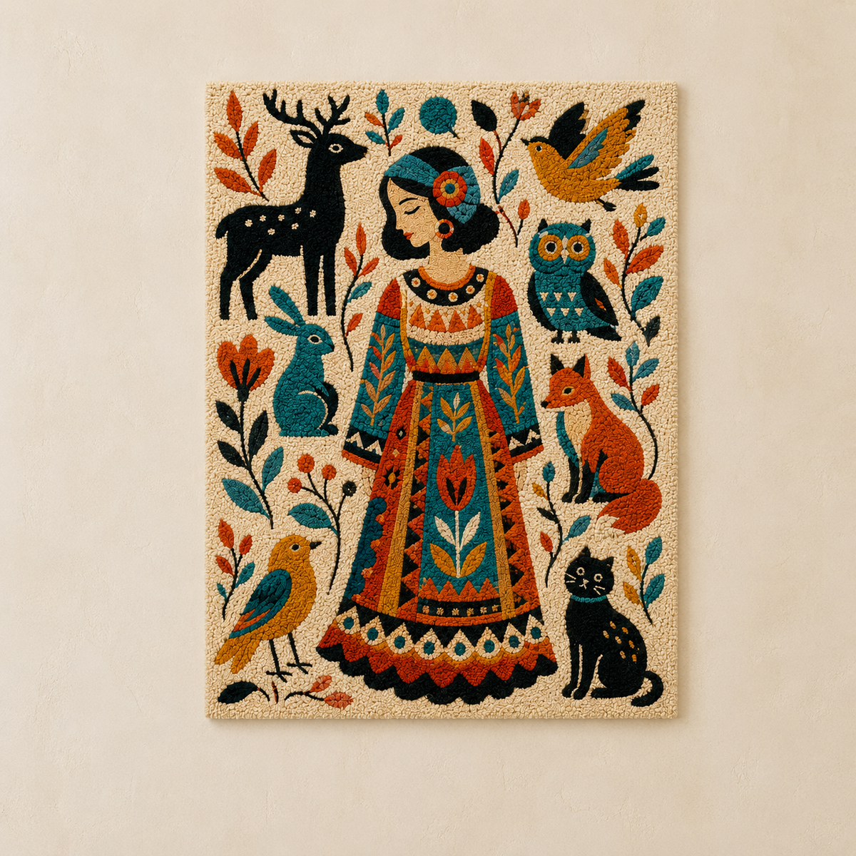 Hewn Earth Ember Isle wall art featuring intricate, nature-inspired design on a textured surface for home decor.