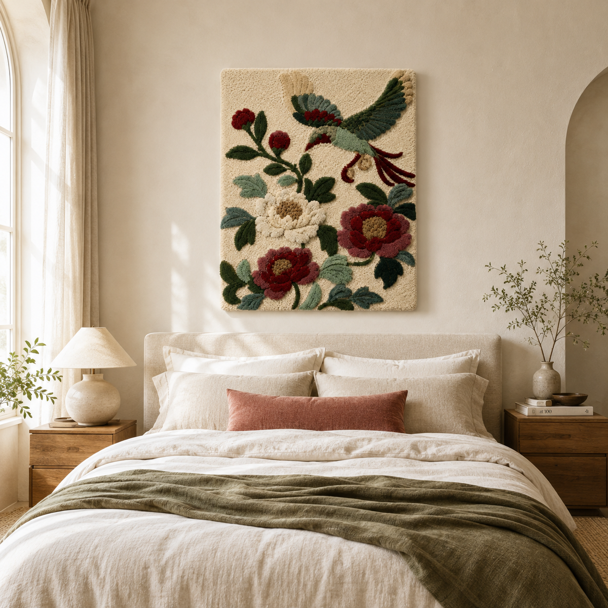 Luminous Willow wall art by Hewn Earth featuring a glowing willow tree design on a textured background