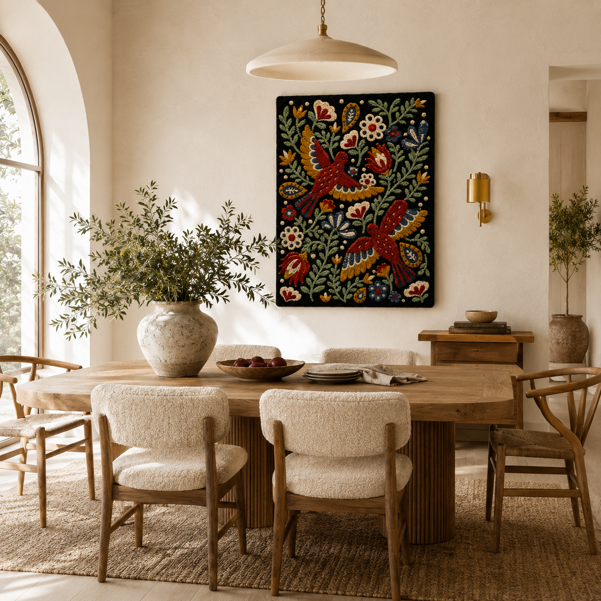Hewn Earth Afterglow Estuary wall art featuring calming coastal colors and abstract design on canvas or print.