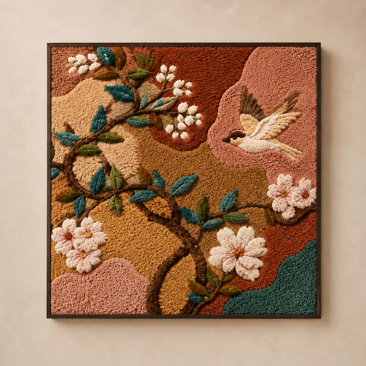 Luminous Glade wall art by Hewn Earth featuring a glowing, nature-inspired design with vibrant green and earthy tones.