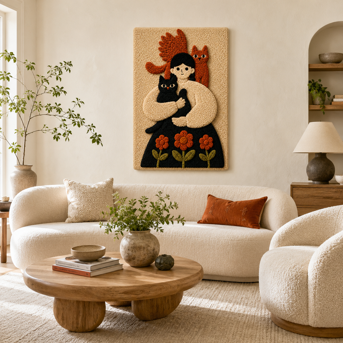 Hewn Earth Cinder Inlet wall art featuring abstract earthy tones and textured design for modern home decor.