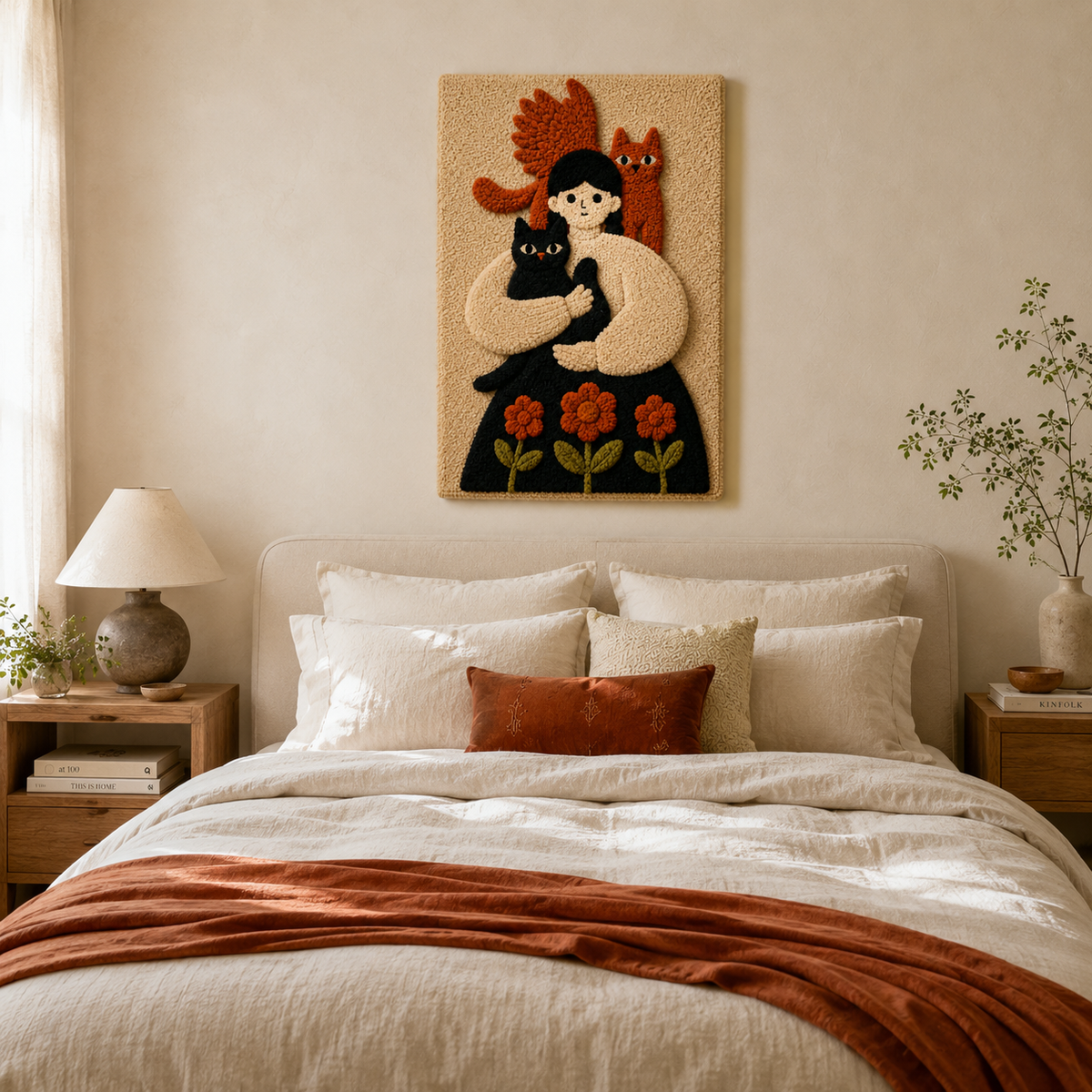Hewn Earth Cinder Inlet wall art featuring abstract earthy tones and textured design for modern home decor.