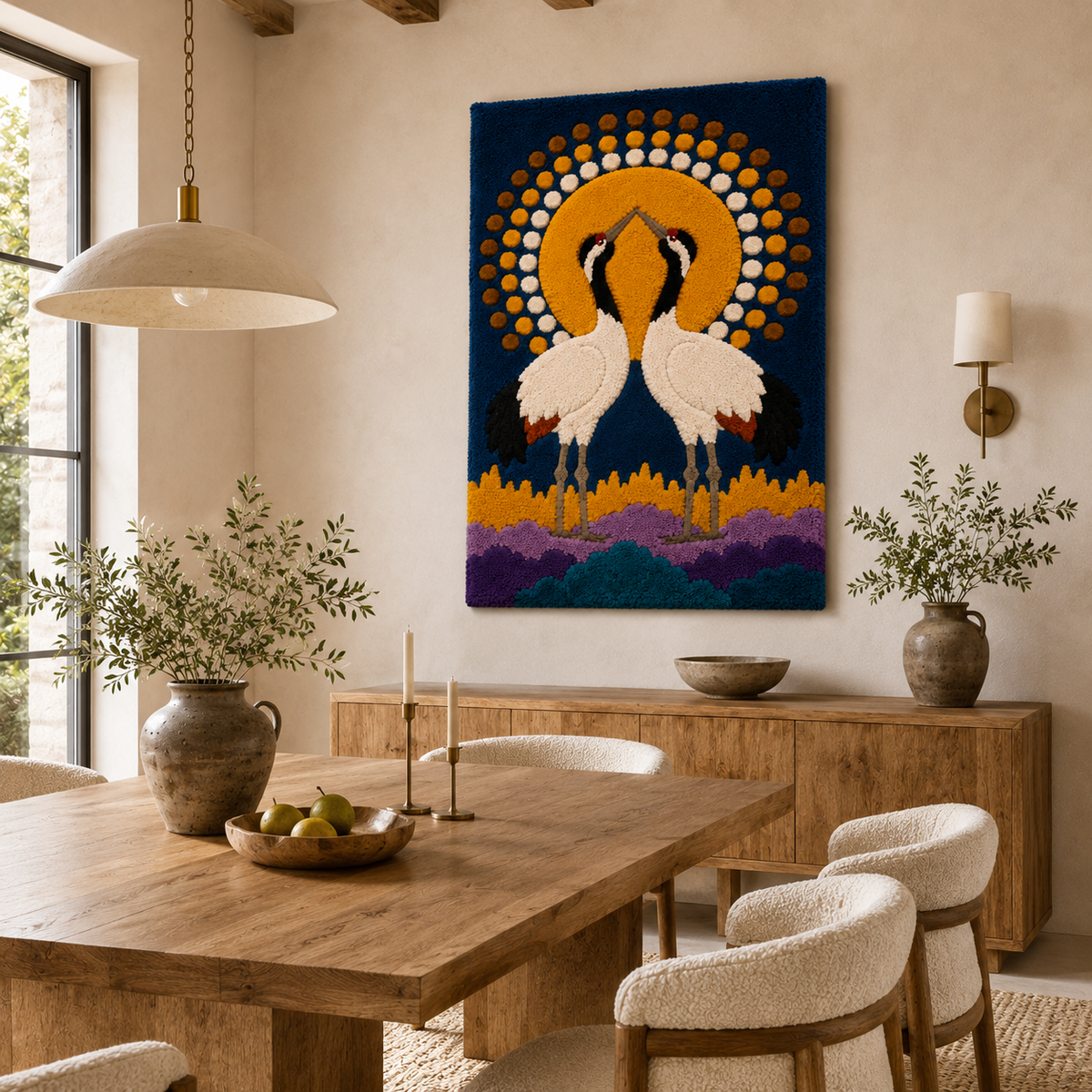 Gilded Wildflower wall art by Hewn Earth featuring a detailed, gold-accented botanical design on a neutral background.