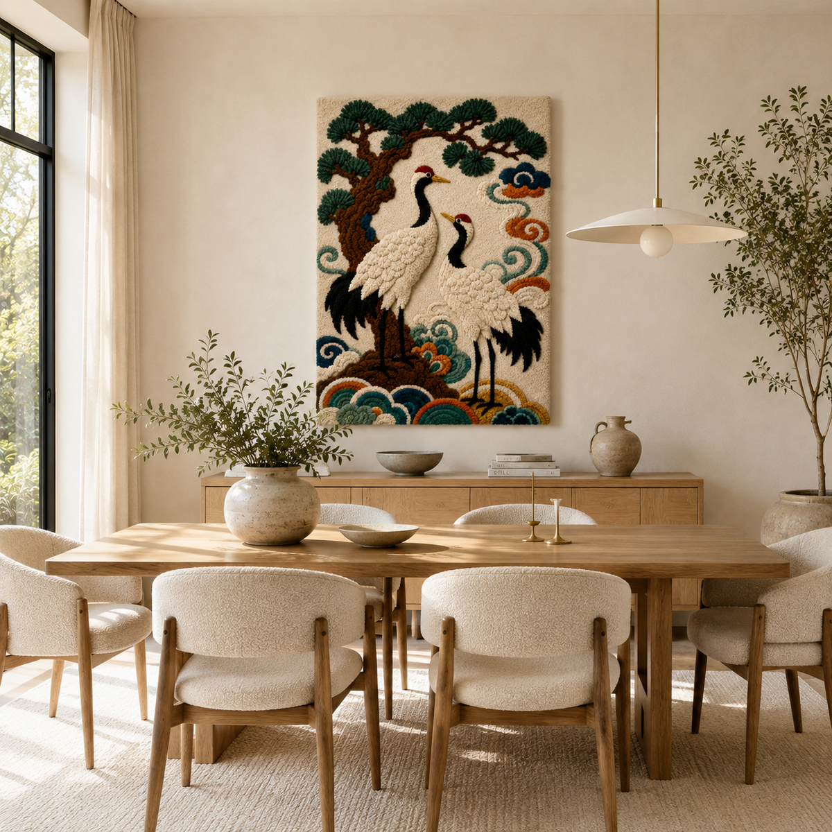 Hewn Earth Afterglow Mirage wall art featuring vibrant abstract colors and flowing patterns on canvas.