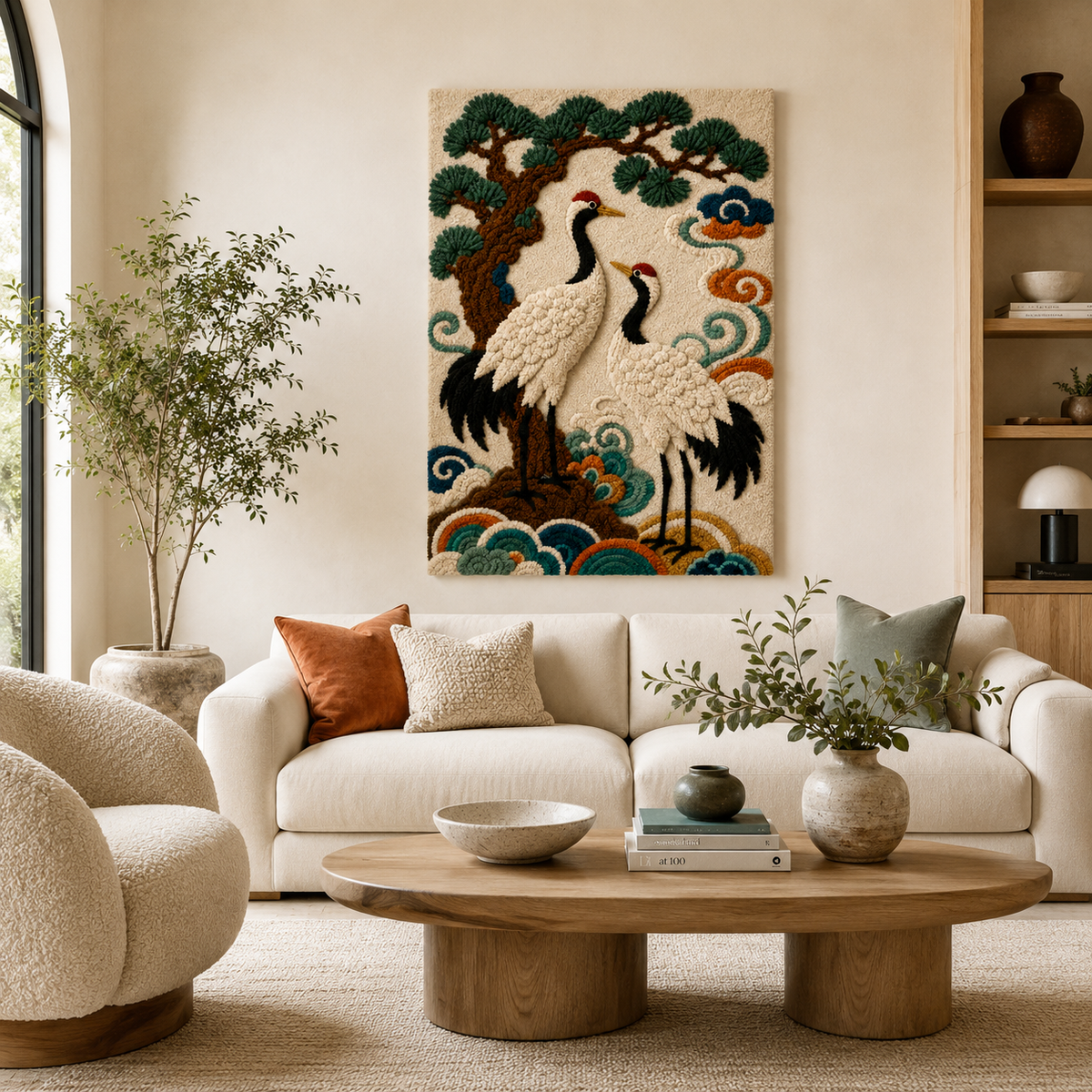 Hewn Earth Afterglow Mirage wall art featuring abstract, colorful design on a canvas or print for modern interior decor.