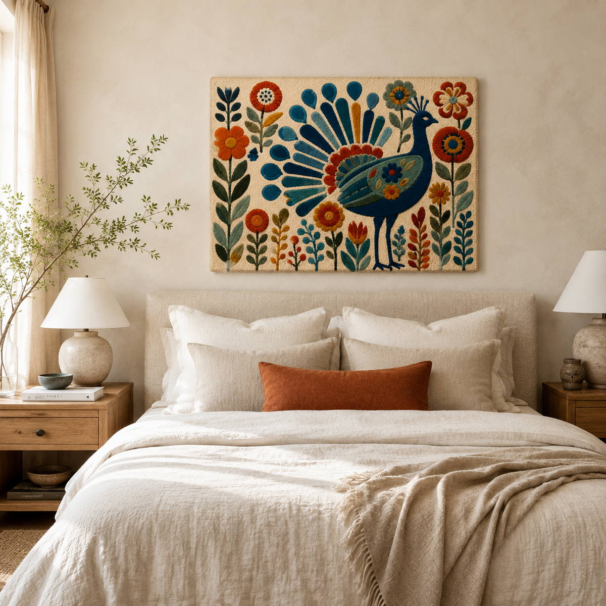 Luminous Drift Hewn Earth wall art featuring abstract luminous design, displayed on a modern room wall.
