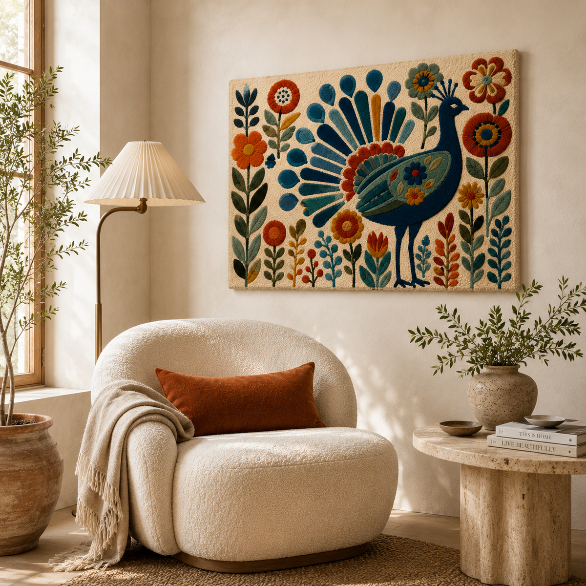 Luminous Drift wall art by Hewn Earth featuring abstract, glowing design on a textured surface for modern interior decor.