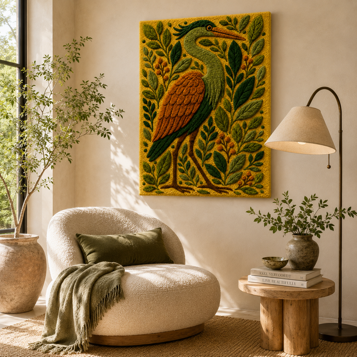 Luminous Oasis wall art by Hewn Earth featuring vibrant, luminous abstract design on textured surface