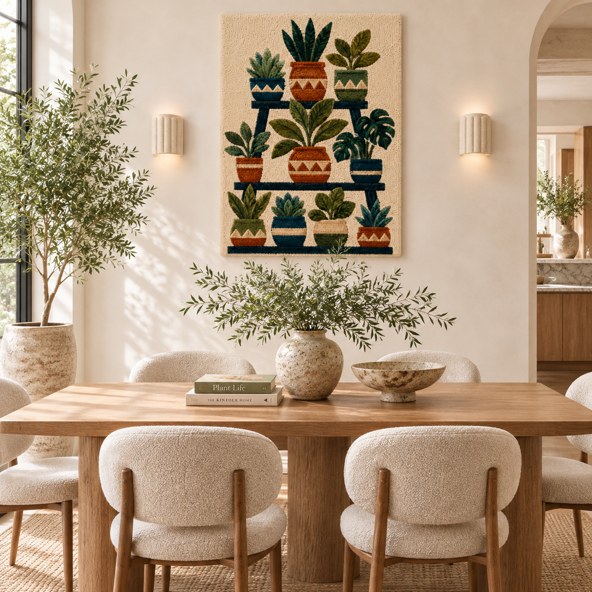 Hewn Earth Cinder Dunes wall art featuring abstract desert-inspired sand dunes in earthy tones.