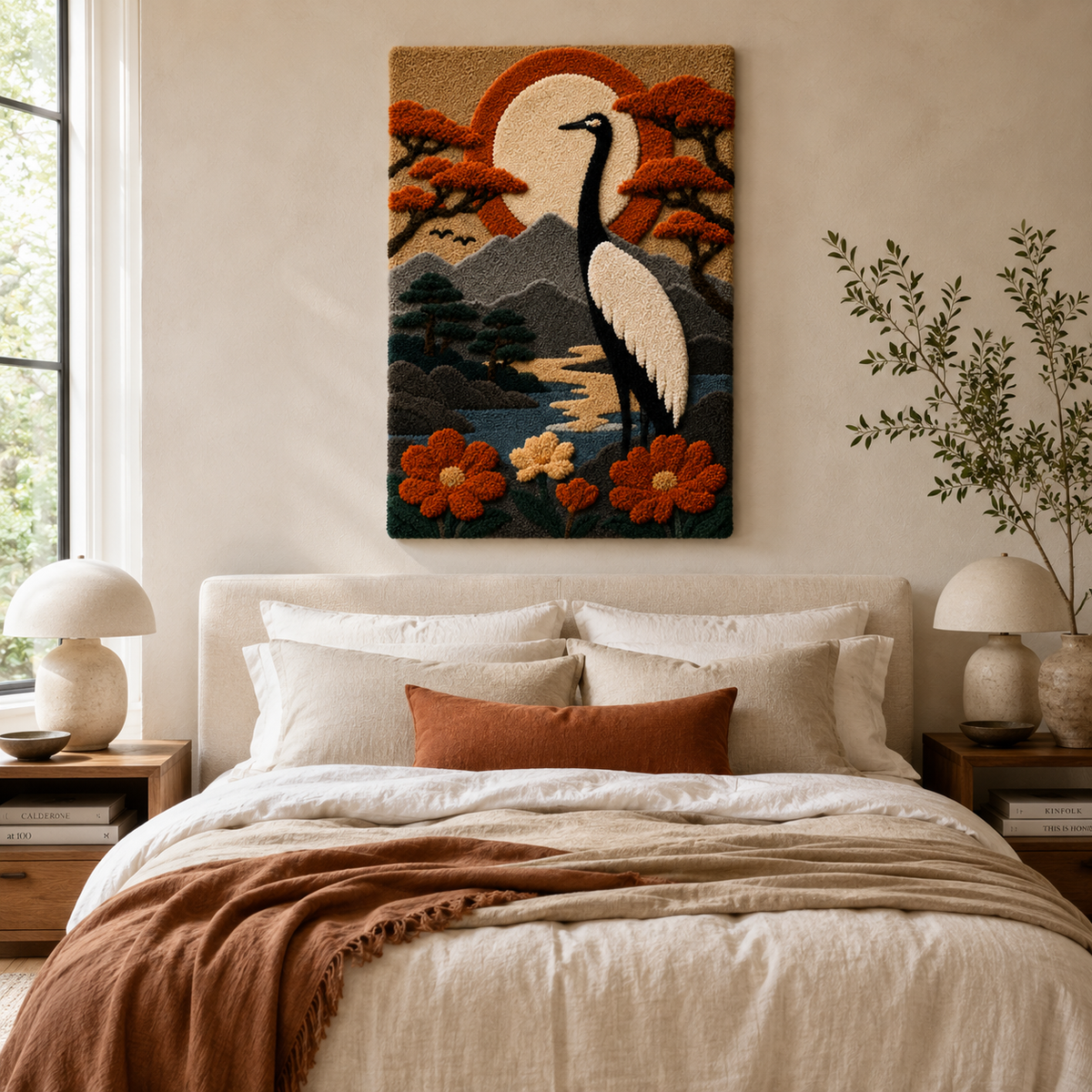 Hewn Earth Ember Koi wall art featuring a vibrant koi fish design in earthy tones, suitable for modern home decor.
