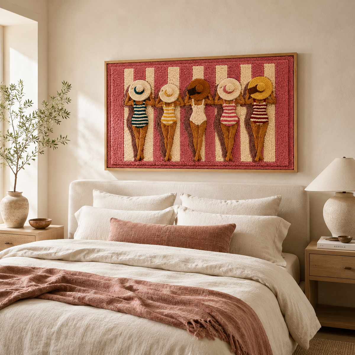 Luminous Meadow wall art by Hewn Earth, featuring a vibrant, luminous meadow scene with colorful flowers and lush greenery.