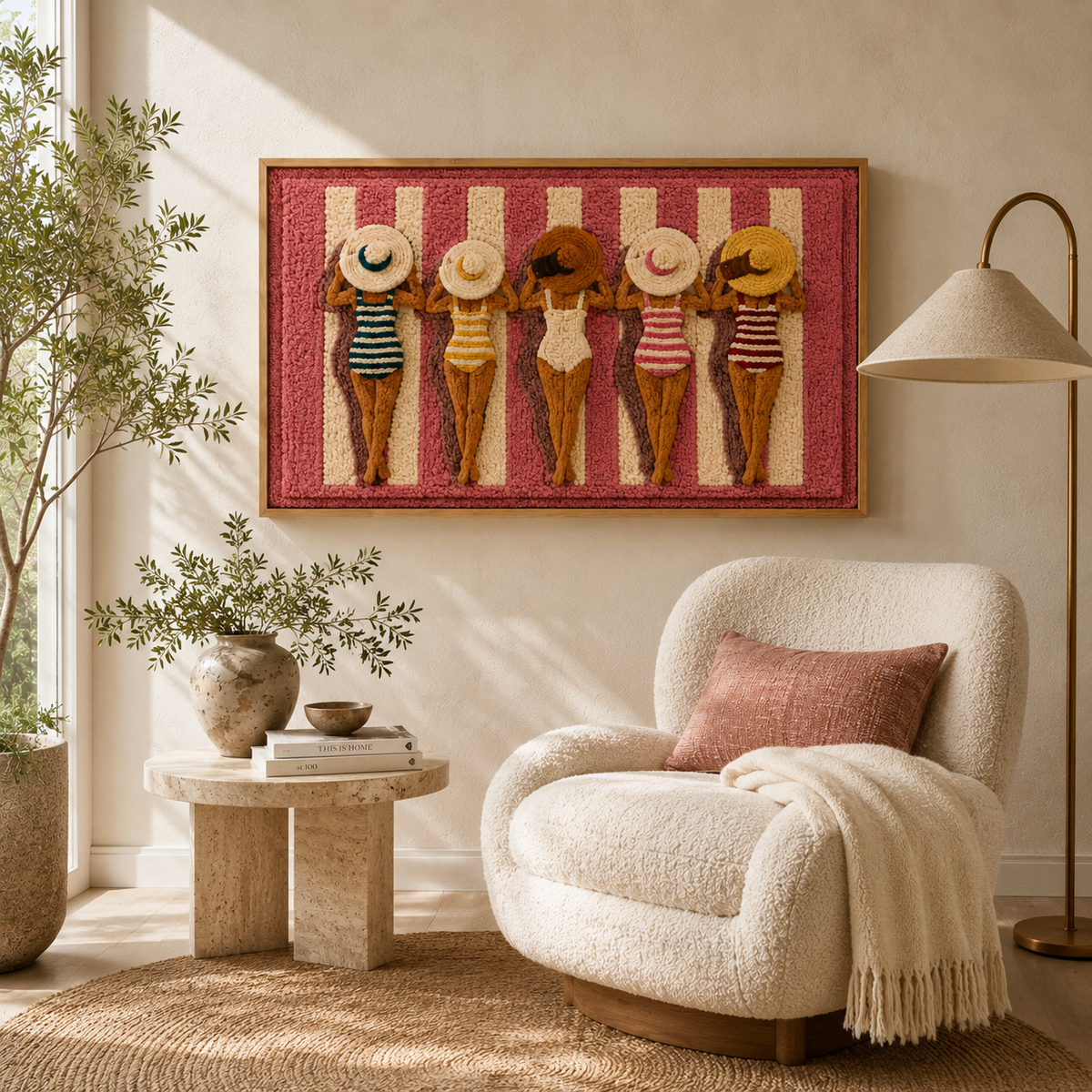 Luminous Meadow wall art by Hewn Earth featuring a vibrant, glowing meadow scene with lush greenery and soft light details.