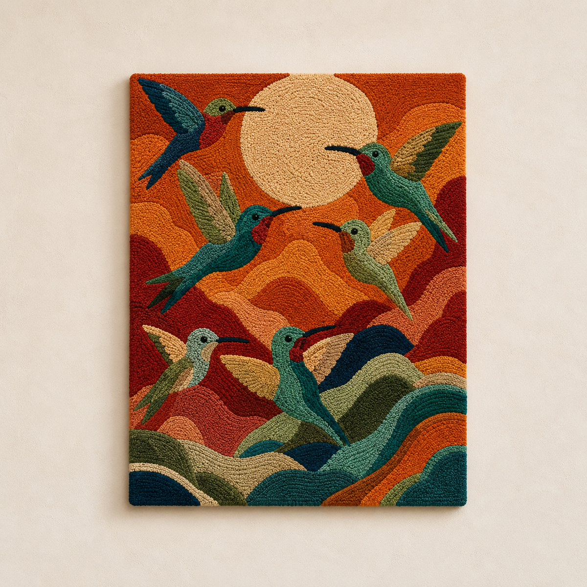 Hewn Earth Cinder Cairn wall art featuring textured stone and earthy tones for rustic home decor.
