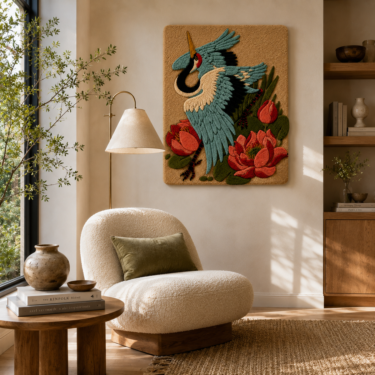 Hewn Earth Gilded Quarry wall art featuring abstract, textured design in gold and neutral tones displayed on a modern wall.