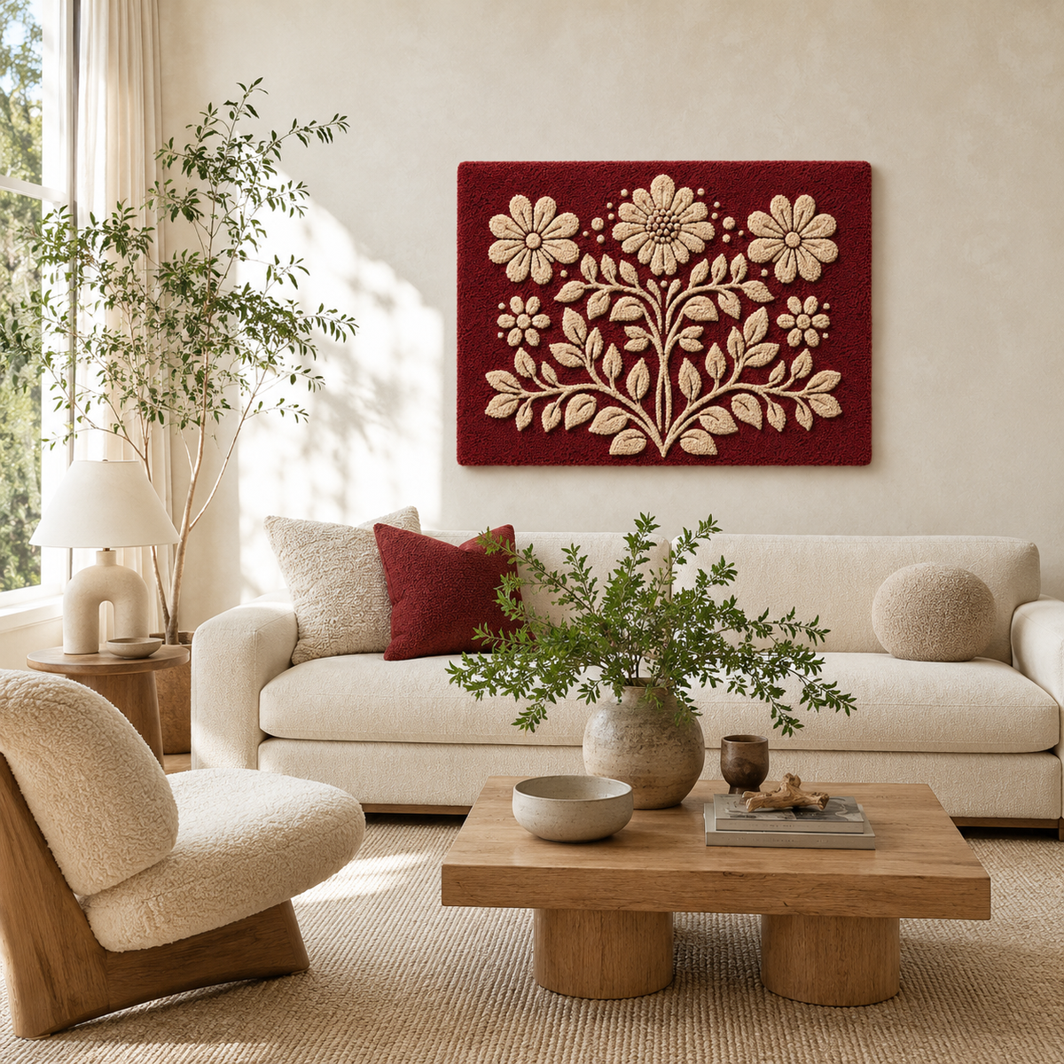 Close-up of Hewn Earth Luminous Xanadu wall art featuring intricate luminous design and textured surface for modern home decor.