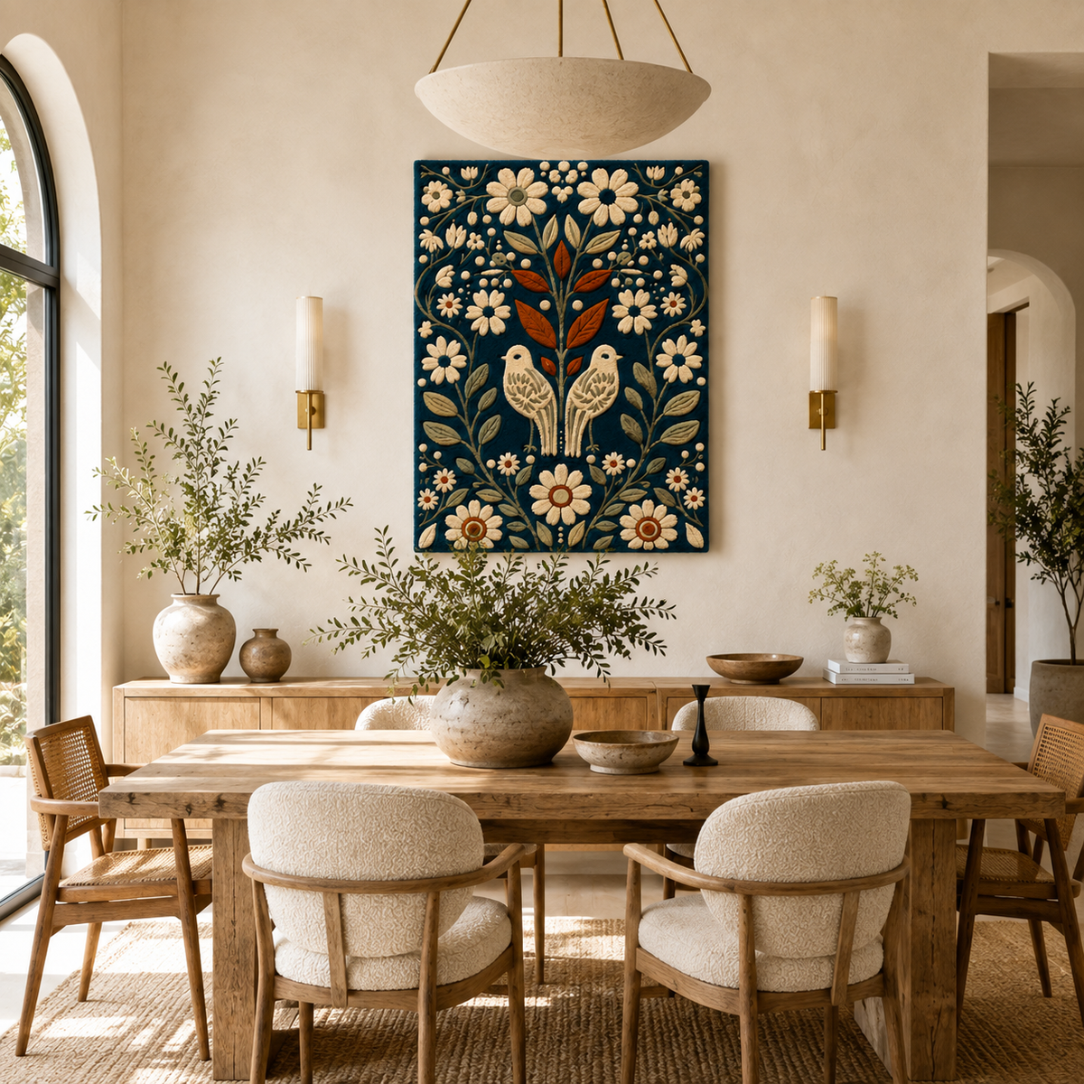 Hewn Earth Afterglow Fern wall art featuring a vibrant fern design on a neutral background, perfect for wall decor.