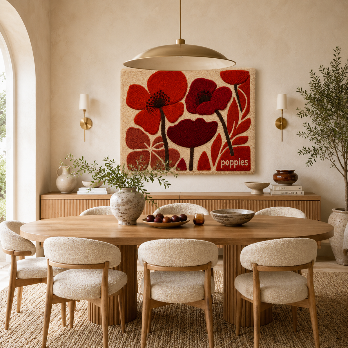 Luminous Vista wall art by Hewn Earth featuring abstract luminous shapes on a neutral background.