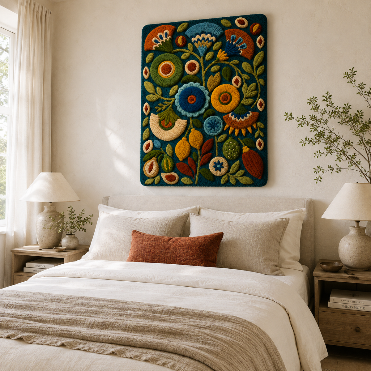 Hewn Earth Afterglow Eclipse wall art featuring a vibrant, abstract eclipse design in warm and cool tones on a canvas.