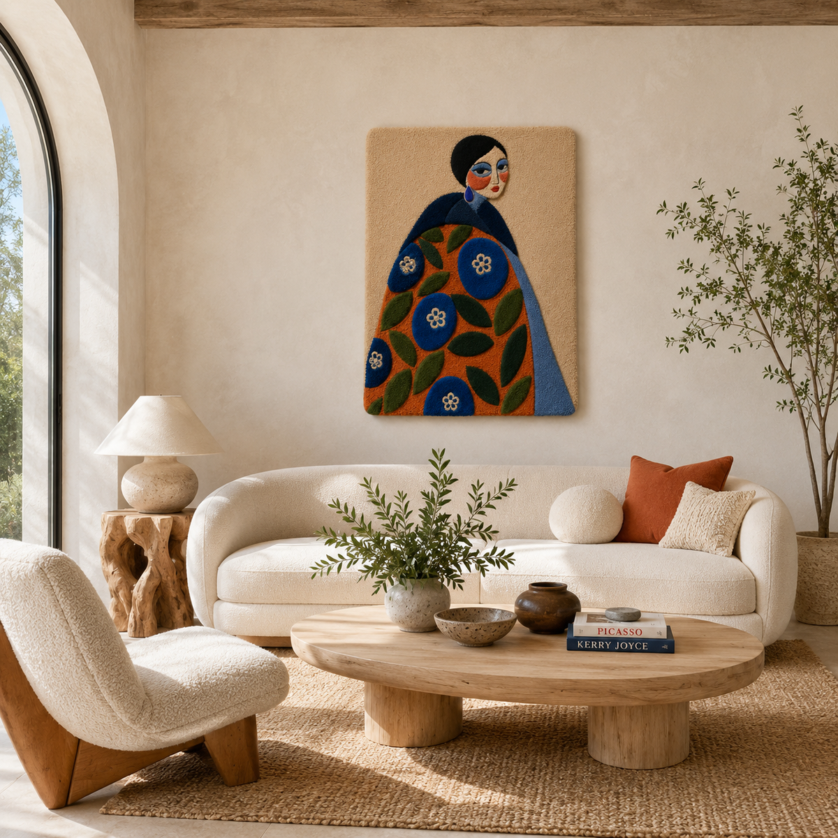 Hewn Earth Cinder Lantern wall art featuring a rustic, textured design suitable for home decor or accent walls.