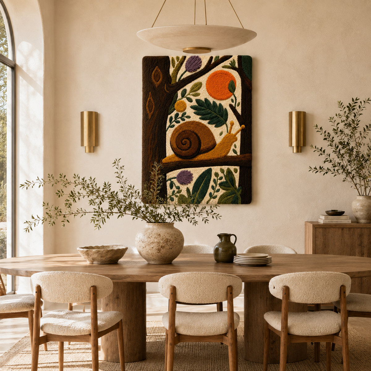 Hewn Earth Gilded Aster wall art featuring a gold-accented botanical design, suitable for modern home decor.