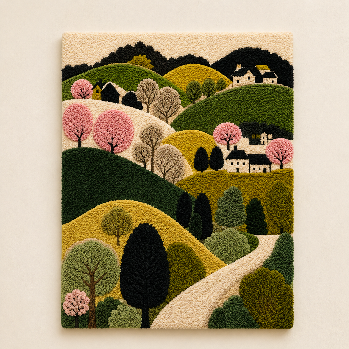 Hewn Earth Cinder Jardin wall art featuring a textured, earthy design on a neutral background, ideal for modern home decor.