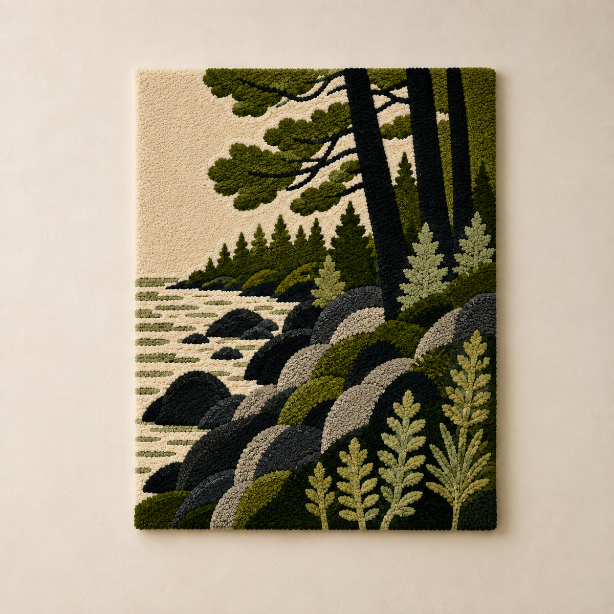 Hewn Earth Ember Quietude wall art, featuring abstract earthy tones and textured design, suitable for modern interior decor.
