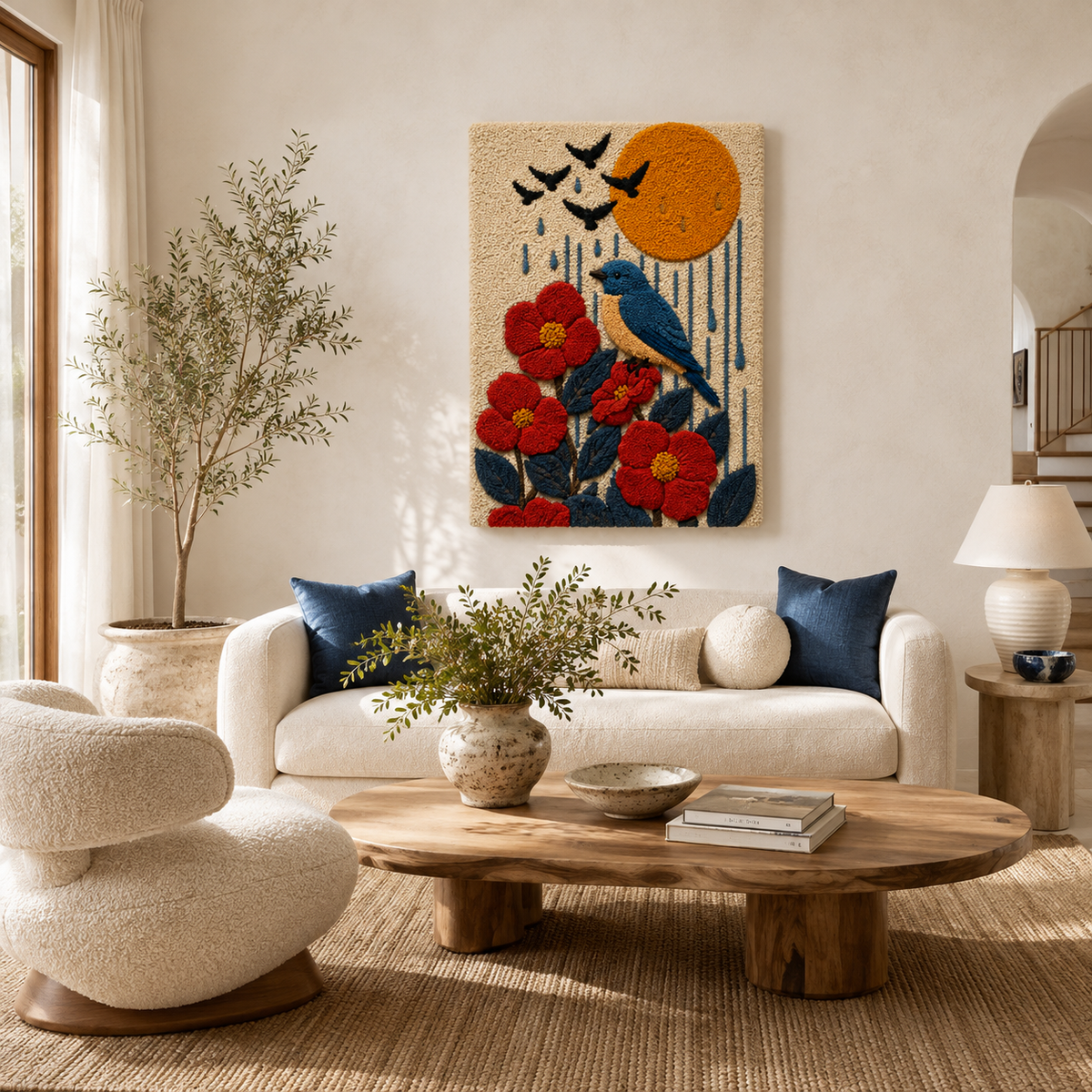 Luminous Garden wall art by Hewn Earth featuring a glowing, nature-inspired design with vibrant colors and intricate details.