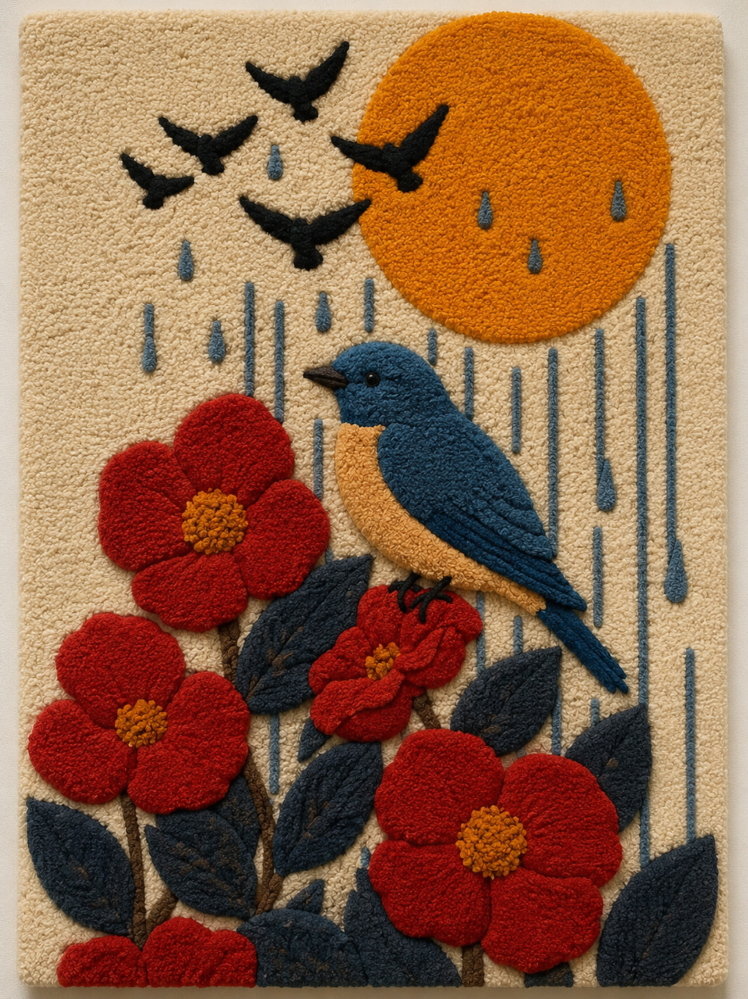 Luminous Garden wall art by Hewn Earth featuring vibrant, illuminated floral design on a textured background.